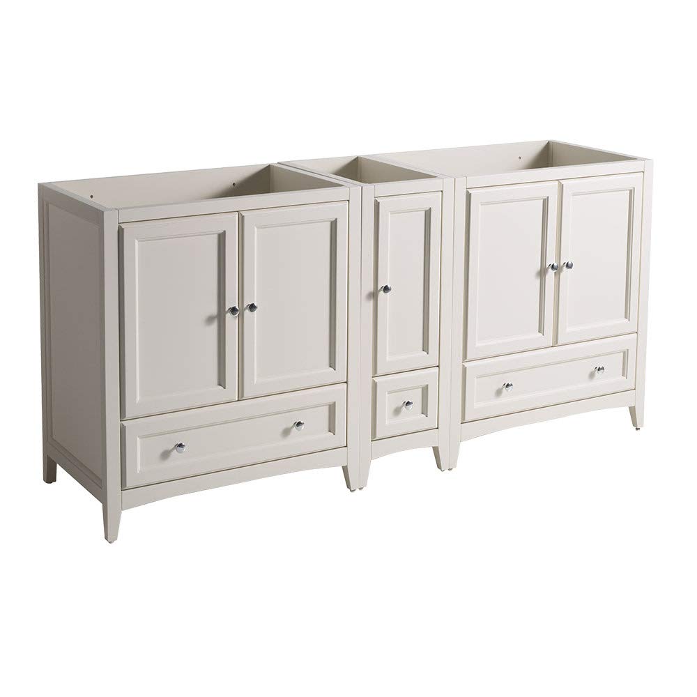 Fresca FCB20-301230AW Fresca Oxford 71" Antique White Traditional Double Sink Bathroom Cabinets