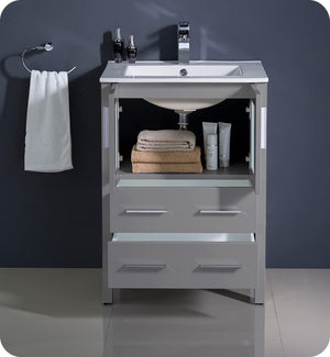 Fresca FCB6224GR Fresca Torino 24" Gray Modern Bathroom Cabinet