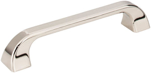 Jeffrey Alexander 972-128NI 128 mm Center-to-Center Polished Nickel Square Marlo Cabinet Pull