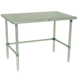 John Boos ST6-2496SBK Flat Top Work Table w/ Adjustable Stainless Bracing, 24" X 96"