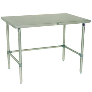 John Boos ST6-3096SBK Flat Top Work Table w/ Adjustable Stainless Bracing, 30" X 96"