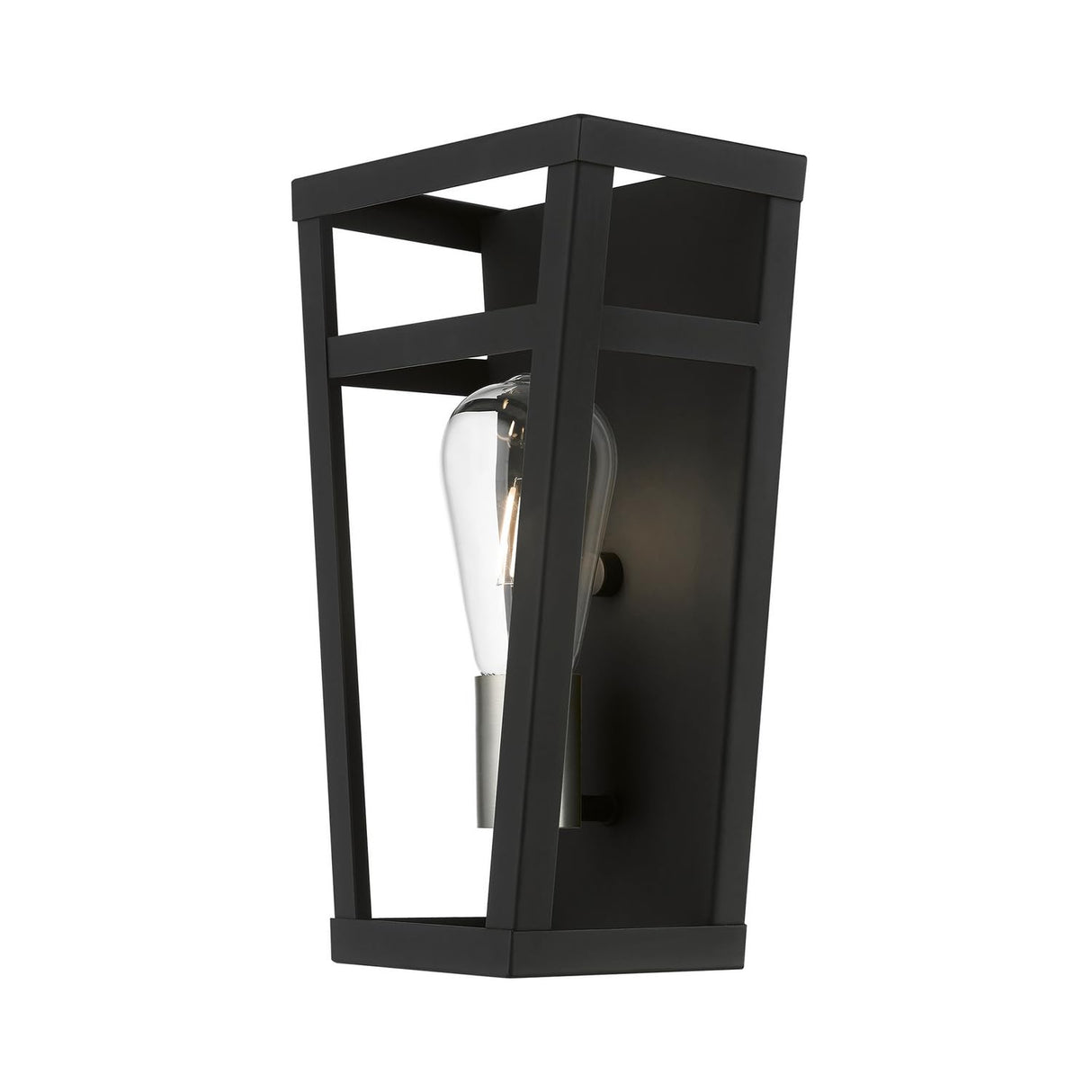 Schofield 1 Light Sconce in Black with Brushed Nickel (49567-04)