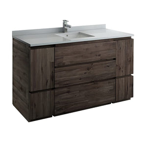 Fresca FCB31-123612ACA-FC Fresca Formosa 59" Floor Standing Single Sink Modern Bathroom Cabinet
