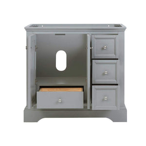 Fresca FCB2436GRV Fresca Windsor 36" Gray Textured Traditional Bathroom Cabinet