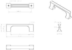 Jeffrey Alexander 752-96SN 96 mm Center-to-Center Satin Nickel Sullivan Cabinet Pull