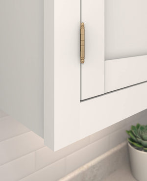 Amerock PK3180TBCZ Cabinet Hinge 3/4 in. (19 mm) Door Thickness Full Inset Partial Wrap Ball Tip Champagne Bronze Kitchen Cabinet Door Hinge Single Hinge Functional Hardware