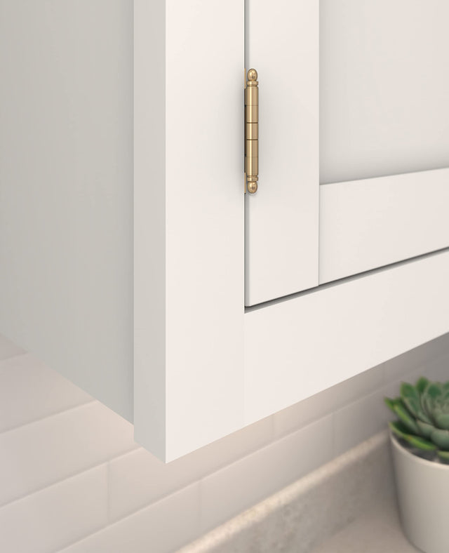 Amerock PK3180TBCZ Cabinet Hinge 3/4 in. (19 mm) Door Thickness Full Inset Partial Wrap Ball Tip Champagne Bronze Kitchen Cabinet Door Hinge Single Hinge Functional Hardware