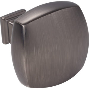 Jeffrey Alexander 278L-BNBDL 1-3/8" Overall Length Brushed Pewter Square Audrey Cabinet Knob
