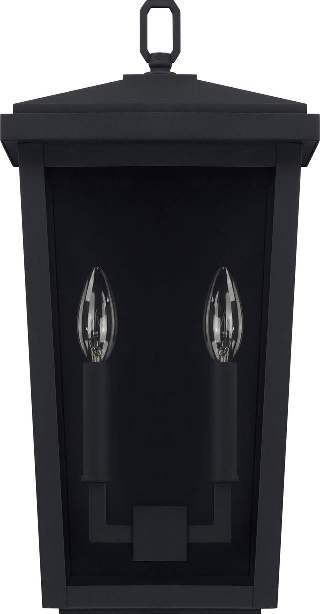 Capital Lighting 926222BK Donnelly 2 Light Outdoor Wall Lantern Black