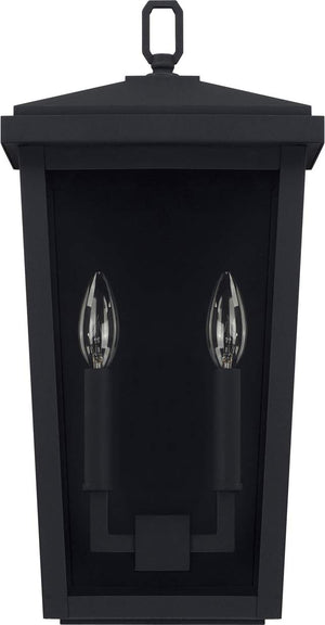 Capital Lighting 926222BK Donnelly 2 Light Outdoor Wall Lantern Black