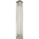 Alora WV339123PNCR SABRE 23" WV POLISHED NICKEL CLEAR RIBBED GLASS  8W LED 90 2700K DC LED