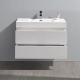 Fresca FCB8336GG-I Fresca Valencia 36" Dark Slate Gray Wall Hung Modern Bathroom Vanity