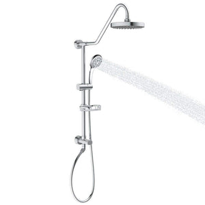 PULSE ShowerSpas 1011-CH-1.8GPM Kauai III Shower System, with 8" Rain Showerhead, 5-Function Hand Shower, Adjustable Slide Bar and Soap Dish, Polished Chrome, 1.8 GPM