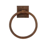 Premier Copper Products TR7DB 7-Inch Hand Hammered Copper Towel Ring, Oil Rubbed Bronze