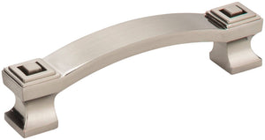 Jeffrey Alexander 585-96SN 96 mm Center-to-Center Satin Nickel Square Delmar Cabinet Pull