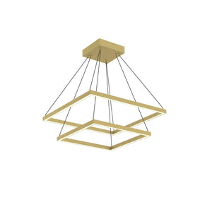 Kuzco CH88224-BG PIAZZA 2 LAYER 24" CHANDELIER BG TEXTURED DOWN ONLY 930 TRIAC 120 90W