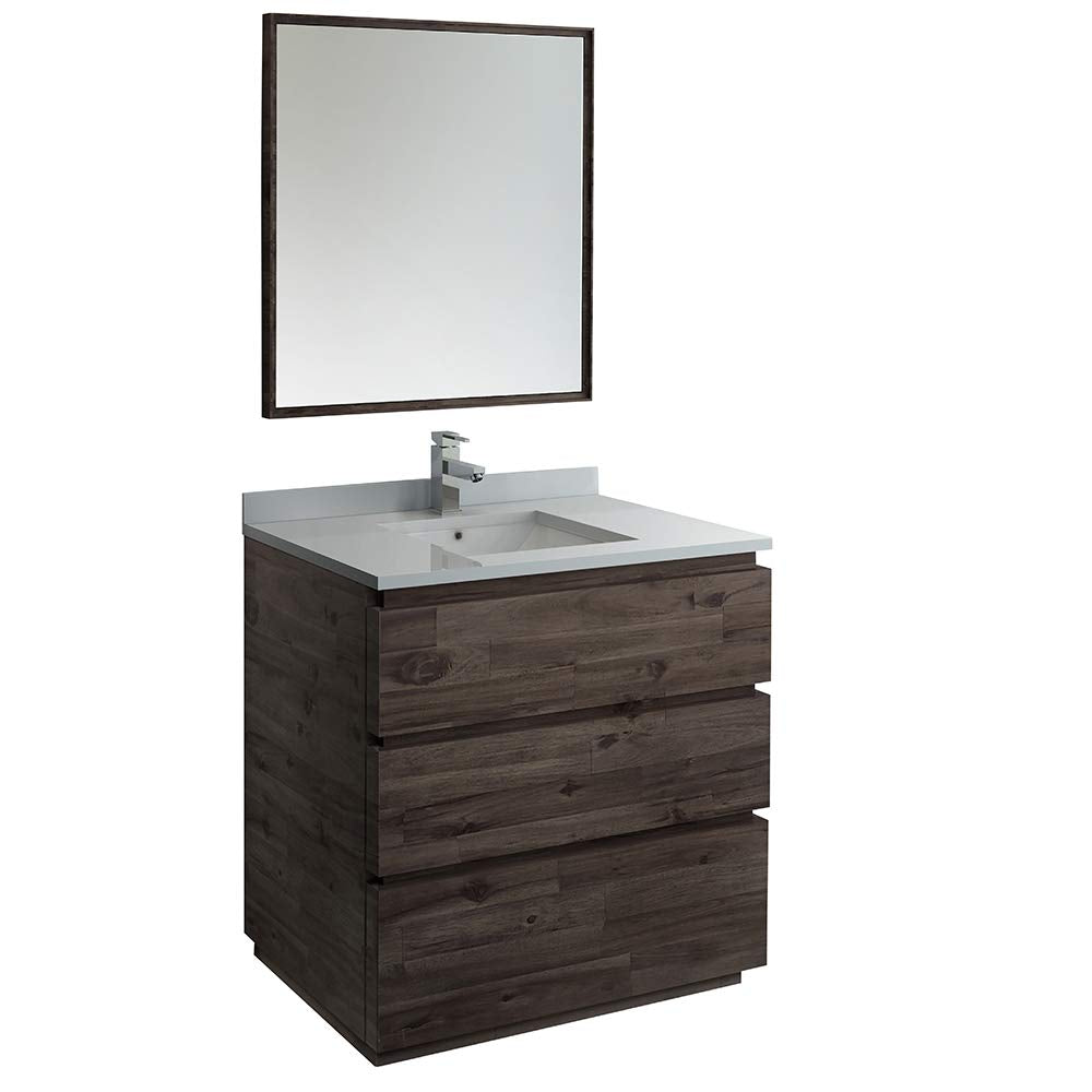 Fresca FVN3136ACA-FC Fresca Formosa 36" Floor Standing Modern Bathroom Vanity w/ Mirror