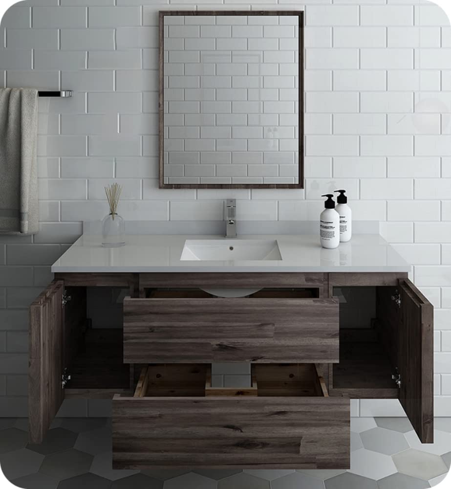 Fresca FVN31-123012ACA Fresca Formosa 54" Wall Hung Modern Bathroom Vanity w/ Mirror