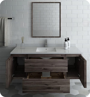 Fresca FVN31-123012ACA Fresca Formosa 54" Wall Hung Modern Bathroom Vanity w/ Mirror