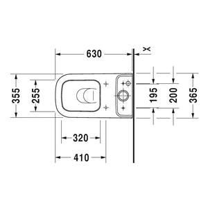 Duravit 2134090092 Toilet close-c. 630mm Happy D.2 white, WD, Vario outl, btw, US, Large