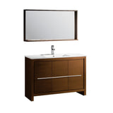 Fresca FVN8148WG Fresca Allier 48" Wenge Brown Modern Bathroom Vanity w/ Mirror