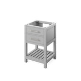 Jeffrey Alexander VKITWAV24GRCQR 24" Grey Wavecrest Vanity, Calacatta Vienna Quartz Vanity Top, undermount rectangle bowl