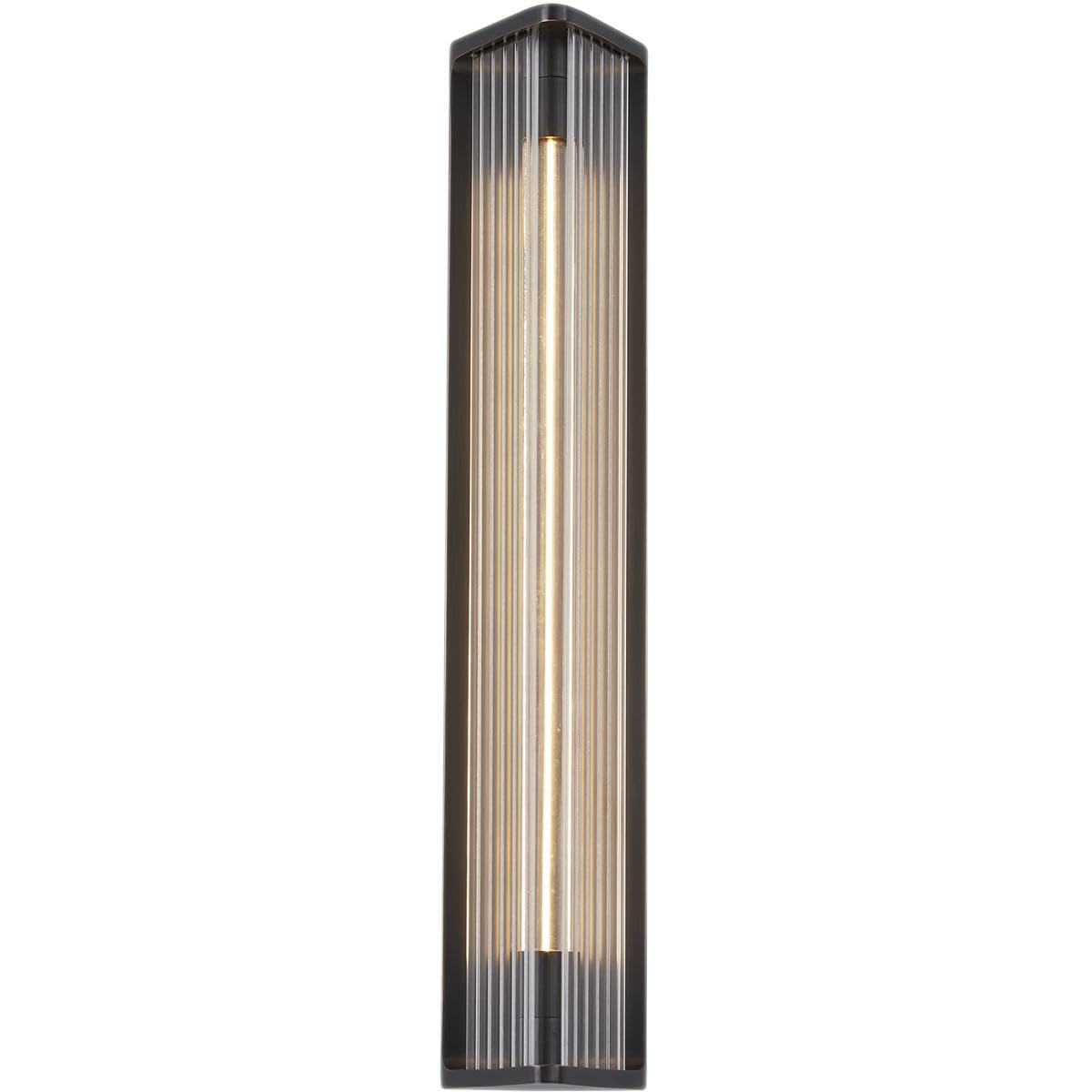 Alora WV339123UBCR SABRE 23" WV URBAN BRONZE CLEAR RIBBED GLASS  8W LED 90 2700K DC LED