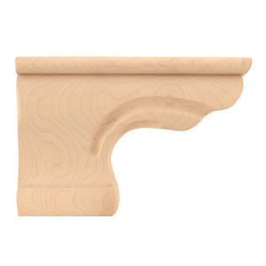 Hardware Resources PFL-B-CH 6-3/8" W x 1" D x 4-1/2" H Cherry Beaded Left Corner Pedestal Foot