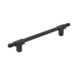 Amerock Cabinet Pull Matte Black/Matte Black 6-5/16 inch (160 mm) Center to Center Urbanite 1 Pack Drawer Pull Drawer Handle Cabinet Hardware