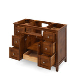 Jeffrey Alexander VKITCHA48WHCQR 48" White Chatham Vanity, Calacatta Vienna Quartz Vanity Top, undermount rectangle bowl