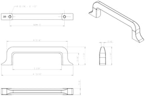 Jeffrey Alexander 839-96DBAC 96 mm Center-to-Center Brushed Oil Rubbed Bronze Callie Cabinet Pull