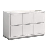 Fresca FCB8448WH Fresca Valencia 48" Glossy White Free Standing Single Sink Modern Bathroom Cabinet