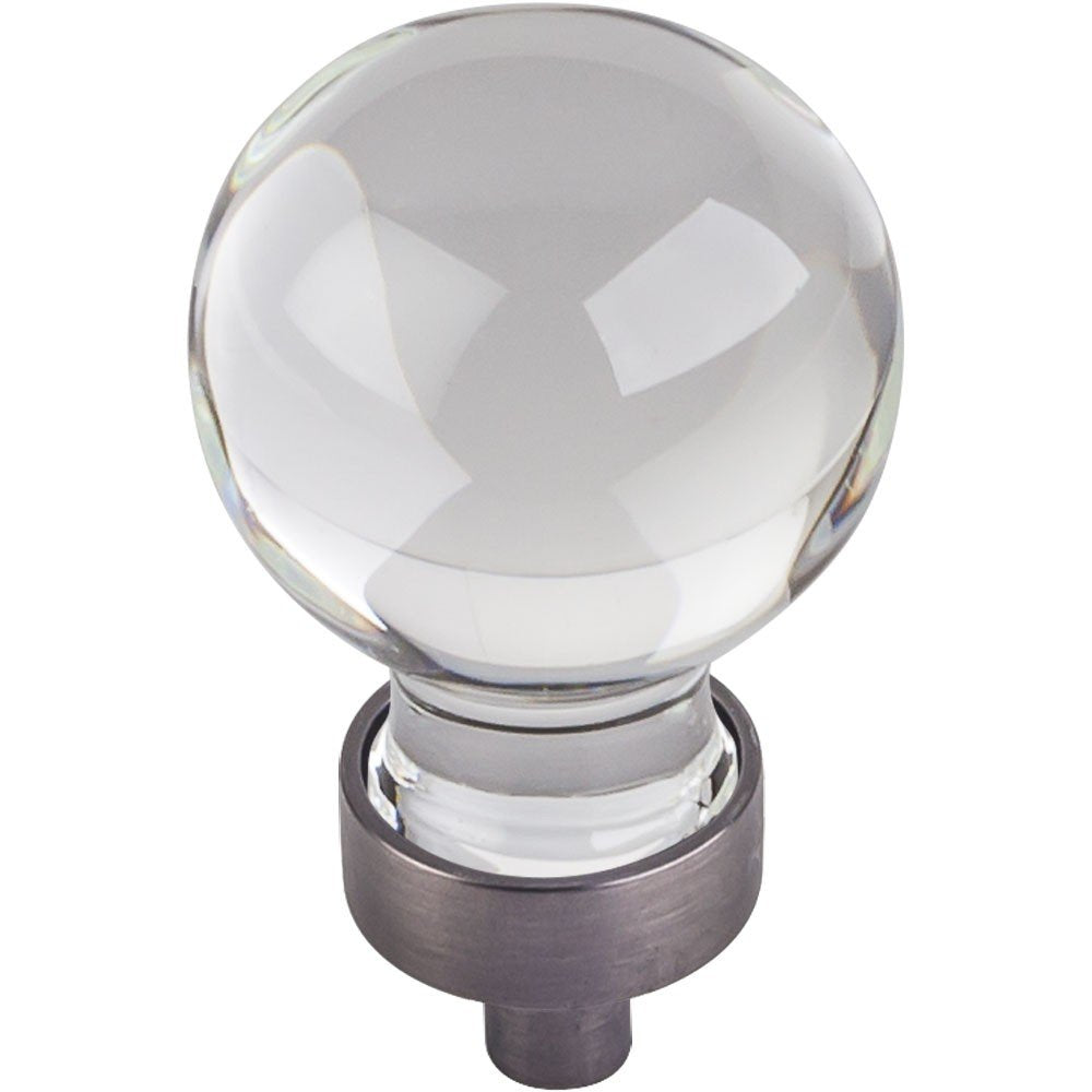 Jeffrey Alexander G130BNBDL 1-1/16" Diameter Brushed Pewter Sphere Glass Harlow Cabinet Knob