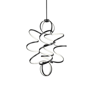 Kuzco CH93941-BK SYNERGY 41" CH Black 120V TRIAC/ELV LED 3000K 90CRI 200W