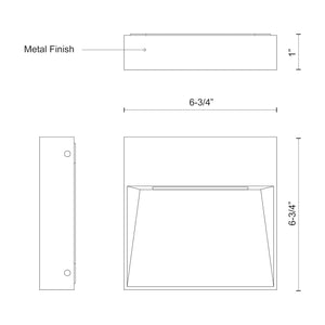 Kuzco EW71309-BK CASA 7" EW Black 120V ELV LED 3000K 90CRI 21W
