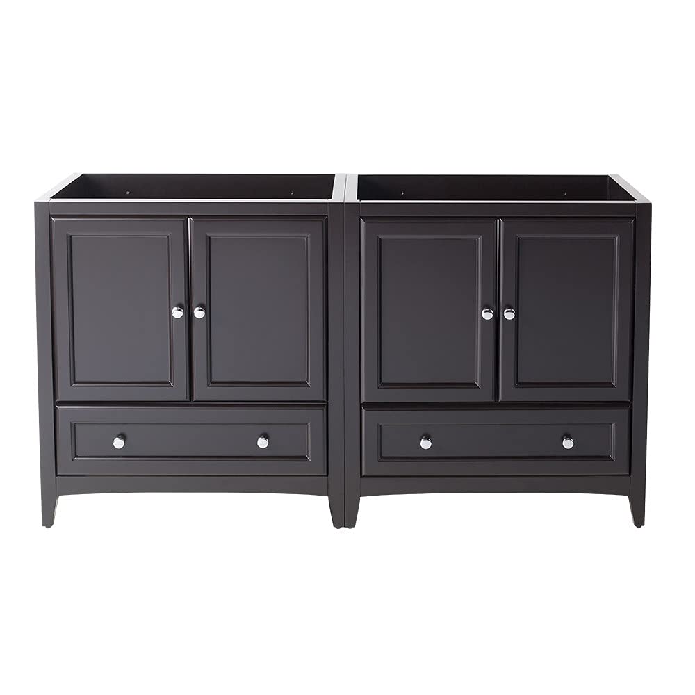 Fresca FCB20-3030ES Fresca Oxford 59" Espresso Traditional Double Sink Bathroom Cabinets