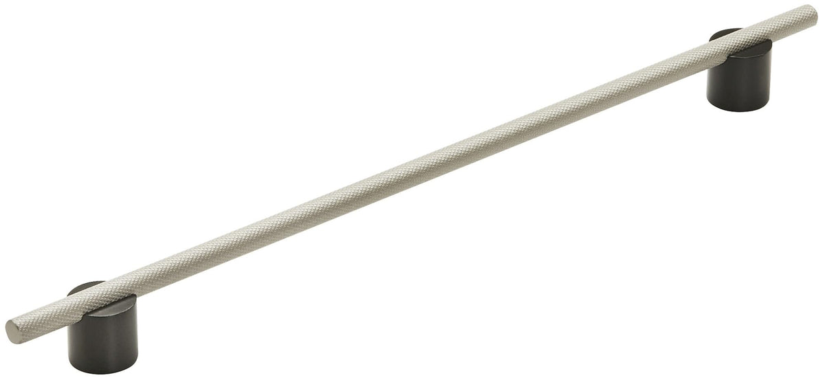 Amerock Cabinet Pull Matte Black/Silver Champagne 12-5/8 inch (320 mm) Center to Center Transcendent 1 Pack Drawer Pull Drawer Handle Cabinet Hardware