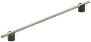 Amerock Cabinet Pull Matte Black/Silver Champagne 12-5/8 inch (320 mm) Center to Center Transcendent 1 Pack Drawer Pull Drawer Handle Cabinet Hardware