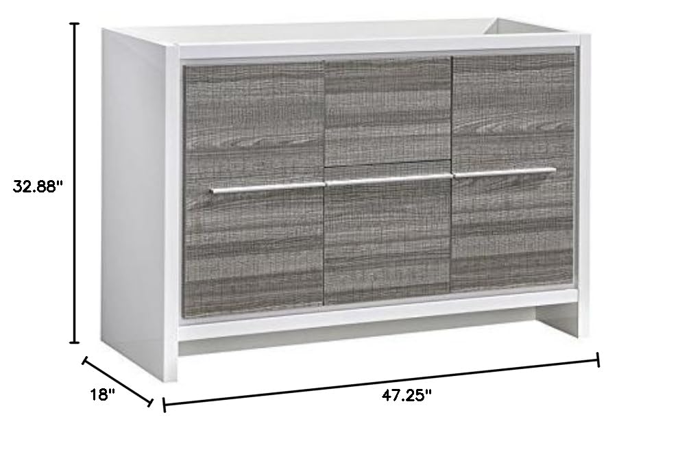 Fresca FCB8148HA Fresca Allier Rio 48" Ash Gray Single Sink Modern Bathroom Cabinet