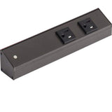 Task Lighting APT30-4B-P-BZ 30" APT Series Slim Angle Power Strip, Bronze Finish, Black Receptacles