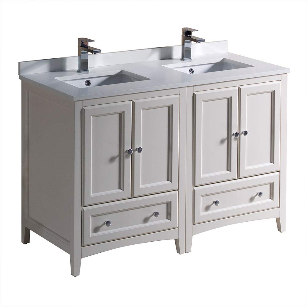 Fresca FCB20-2424AW-CWH-U Double Sink Cabinets with Sinks