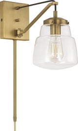 Capital Lighting 642711AD-518 Dillon 1 Light Sconce Aged Brass