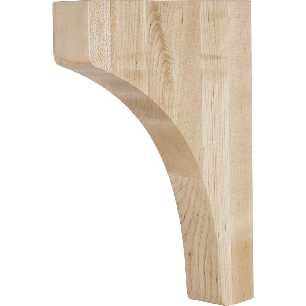 Hardware Resources CORZ-5-HMP 1-3/4" W x 8" D x 11" H Hard Maple Minimalist Corbel