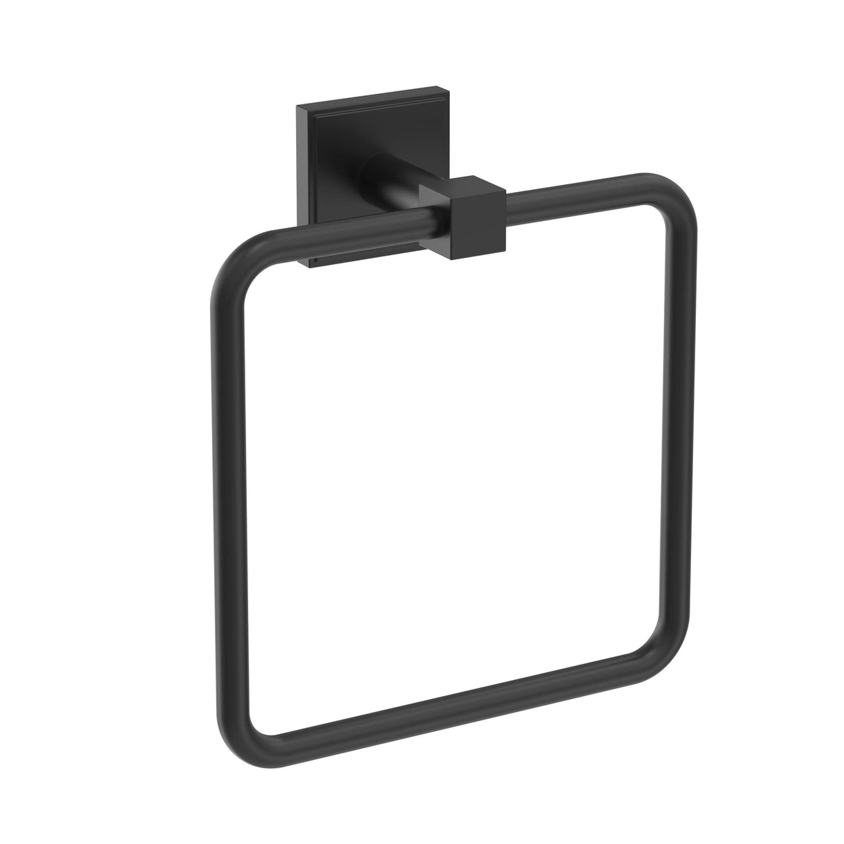 Amerock BH36072MB Matte Black Towel Ring 7-1/16 in (179 mm) Length Towel Holder Appoint Hand Towel Holder for Bathroom Wall Small Kitchen Towel Holder Bath Accessories