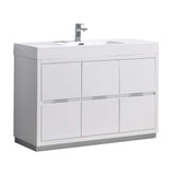 Fresca FCB8448WH-I Fresca Valencia 48" Glossy White Free Standing Modern Bathroom Vanity