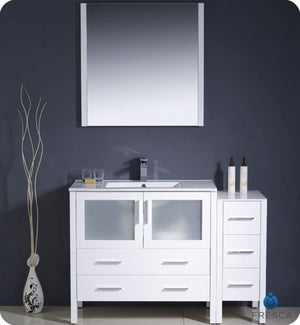 Fresca FCB62-3612WH Fresca Torino 48" White Modern Bathroom Cabinets