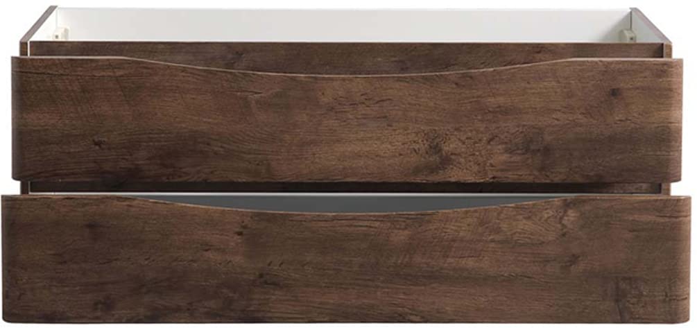 Fresca FCB9048RW-D Fresca Tuscany 48" Rosewood Wall Hung Double Sink Modern Bathroom Cabinet