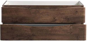 Fresca FCB9048RW-D Fresca Tuscany 48" Rosewood Wall Hung Double Sink Modern Bathroom Cabinet