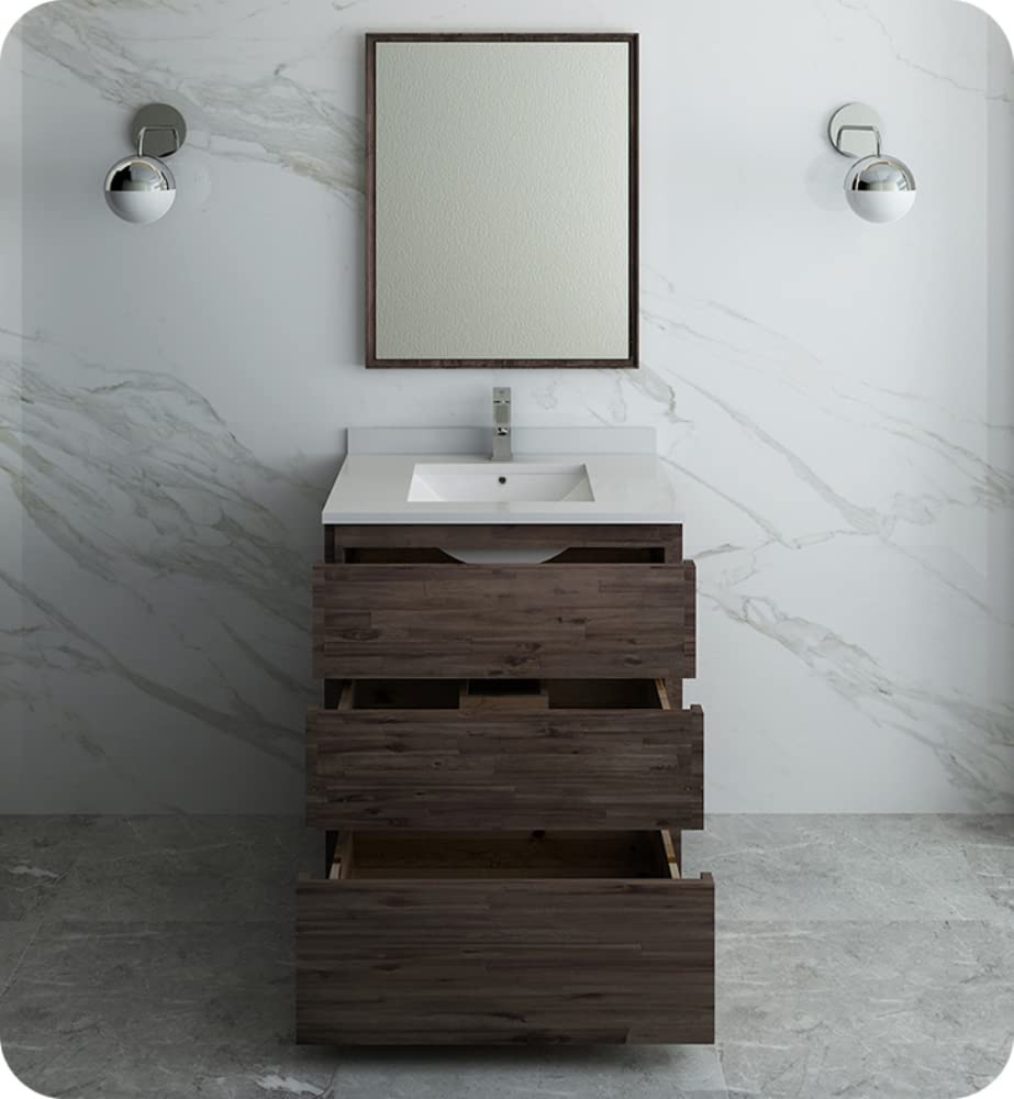 Fresca FVN3130ACA-FC Fresca Formosa 30" Floor Standing Modern Bathroom Vanity w/ Mirror