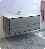 Fresca FCB9260OG-S-I Fresca Catania 60" Ocean Gray Wall Hung Modern Bathroom Cabinet w/ Integrated Single Sink